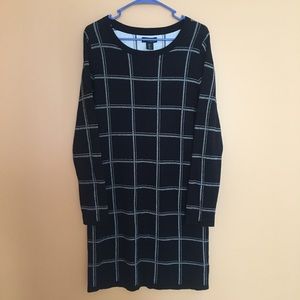 Cynthia Rowley Window Pane Print Knit Dress